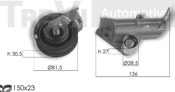 TREVI AUTOMOTIVE Hammasrihma komplekt KD1345